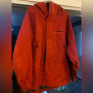 L.L. Bean Men's Vibrant Red Raincoat